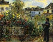 Pierre Renoir Monet Painting in his Garden oil painting artist